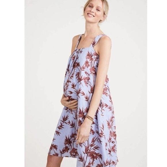 Hatch Maternity Women's The Junia 100% Linen Dress HATCH Size 2 Summer - Picture 12 of 13